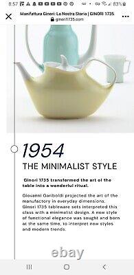 RARE VINTAGE 1950s Richard Ginori 347 pattern Minimalist Espresso Coffee Set
