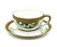Royal Austria Tea Cup & Saucer Lily Of The Valey Gold Gilt Hand-painted
