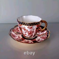 ROYAL CROWN DERBY CHATSWORTH Cup & Saucer RNo 56463 c. 1891 & 1901 Porcelain