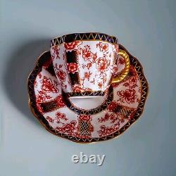 ROYAL CROWN DERBY CHATSWORTH Cup & Saucer RNo 56463 c. 1891 & 1901 Porcelain