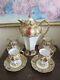 Rs Noritake Nippon Porcelain Coffee Set Of 4 Cup And Saucer Pot Heavy Gold