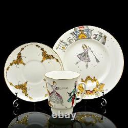 RUSSIAN Imperial Lomonosov Porcelain Set Cup, Saucer Plate Cinderella Ballet