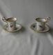 Rare 19thc Meissen Porcelain Demitasse Cup And Saucer, Swan Handle, Set Of 2