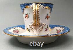 Rare Antique Hand painted Royal Vienna Style cup & saucer 19th cent