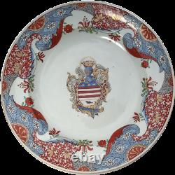 Rare Chinese French Dutch Armorial Porcelain CHARGER plate FAMILLE VERTE vase