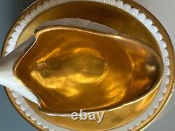 Rare Design Antique Porcelain Swan Cup and Saucer Mark M Imp de Sevres 19th c