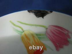 Rare Handpainted Art Deco Paragon F2209 Tulip Pattern Cup, Saucer & Plate Trio