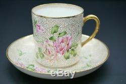 Rare Porcelain Rorstrand Finely Hand Painted Florals Gorgeous 10 Cups Saucers