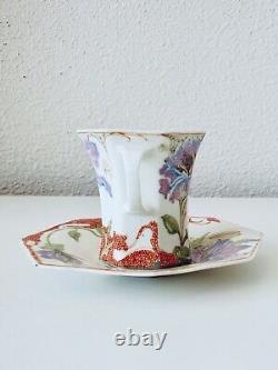 Rare Rozenburg eggshell cup and saucer Dutch Art Nouveau Sam Schellink