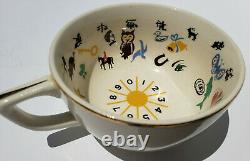 Rare Vintage Mystic Fortune Telling Porcelain Teacup Tea Cup -1940's- HTF
