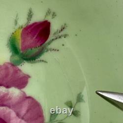 Rare c1939 Paragon Floating Rose With Flower Handle Porcelain Teacup & Saucer