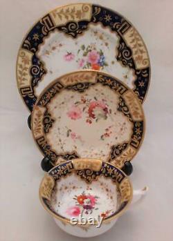 Regency Porcelain Etruscan Shaped Cup Saucer Plate Pattern 812 Yates c 1820 no 1