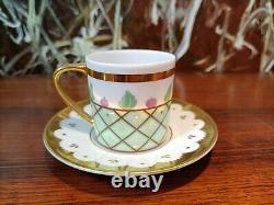 Rosenthal Germany Bulgari Dolci Deco, Espresso Cup with Saucer/Turquoise