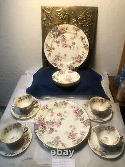 Rosenthal Ivory The Sunray, Set of 4, Plates, Saucers, Cups Porcelain, Germany