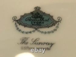 Rosenthal Ivory The Sunray, Set of 4, Plates, Saucers, Cups Porcelain, Germany