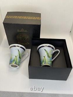 Rosenthal Versace Vintage JUNGLE Pattern Coffee Cup & Saucer w BONUS CUP