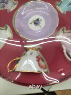 Royal Albert 5 Pcs Tea Cup & Saucer Porcelain 100 Years 1950-90 Box Indonesia