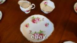 Royal Albert American Beauty Tea Set For 6 Cups Saucers Milk Jug Sugar Plates