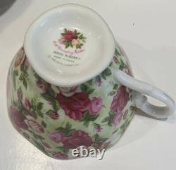 Royal Albert Old Country Roses Chintz 10 Pc Teapot, Tea Cups & Saucers Tea Set