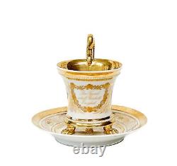 Royal Berlin KPM Gilt Porcelain Footed Cup and Saucer c. 1900