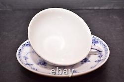 Royal Copenhagen Blue Fluted Half Lace Porcelain Tea Cup & Saucer #525