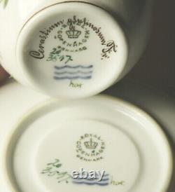 Royal Copenhagen FLORA DANICA #3597 Cup & Saucer, 1st Quality, MINT