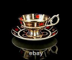 Royal Crown Derby Old Imari 1128 Gold Footed Elizabeth Tea Cup & Saucer Dish