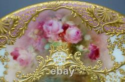 Royal Doulton Leslie Johnson & Percy Curnock Pink Rose Scenic Tea Cup & Saucer
