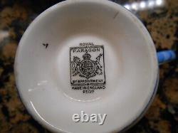 Royal Paragon Tea Cup & Saucer RARE 1488 Vintage 1920s Black Letters