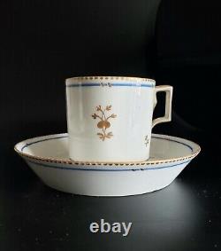 Royal Vienna 18th century Porcelain Tea/Coffee Cup and Saucer Sprig Design