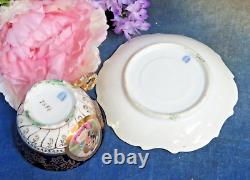 Royal Vienna Cup & Saucer porcelain Portrait 24K Gold hand-painted 6 Antique