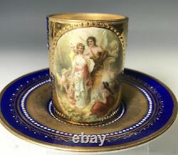 Royal Vienna Porcelain Cup And Saucer
