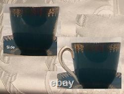 Royal Vienna Tea Cup & Saucer Cobalt w Gold Porcelain Bone China w Cherubs Pic