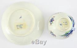 Royal Worcester Dr. Wall Porcelain Cup & Saucer c1760 Rare Chinoiserie Decor