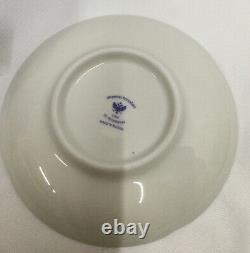 Russian Imperial Lomonosov Porcelain Cobalt Net tea Cup Saucer Plate With Lid