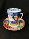 Russian Imperial Lomonosov Porcelain Tea Cup And Saucer Snow Queen Handpainted