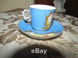SEVRES CHATEAU de TUILERIES Hand Painted Porcelain CUP & SAUCER Rare