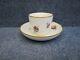Sevres Porcelain Cup & Saucer With Flowers Decorated And Gilt Border 18th Cent