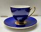 Shelley Porcelain China Cobalt Blue Pattern Cup & Saucer Set