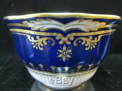 SPODE Lancaster Cobalt Blue R8950 Gold Gilt Porcelain Cup & Saucer Set of 2