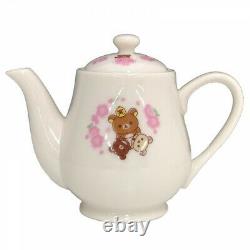 San-X Rilakkuma Tea Set Pot Cup Saucer Sakura Flower Loppi Limited Kawaii Bear