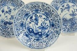 Set Antique Chinese Blue and White porcelain Cup and Saucers, 18th Century