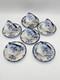 Set Of 6 Chiswick (flow Blue) Ridgway Demitasse Cups & Saucers Discoloration