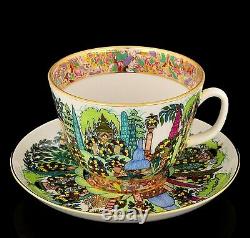 Set Tea Cup Saucer Spring Park Porcelain LFZ Lomonosov