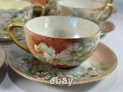 Set of (10) RS Reinhold Schlegelmilch Porcelain Tea Cup & Saucer Sets Iridescent
