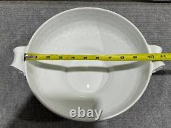 Set of 26 Bernardaud Limoges Louvre Embossed Porcelain Cups, Plates, Soup Tureen