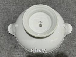 Set of 26 Bernardaud Limoges Louvre Embossed Porcelain Cups, Plates, Soup Tureen