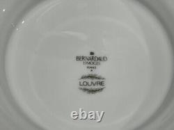 Set of 26 Bernardaud Limoges Louvre Embossed Porcelain Cups, Plates, Soup Tureen