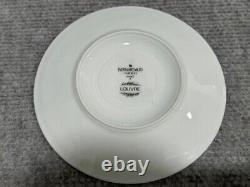 Set of 26 Bernardaud Limoges Louvre Embossed Porcelain Cups, Plates, Soup Tureen