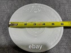 Set of 26 Bernardaud Limoges Louvre Embossed Porcelain Cups, Plates, Soup Tureen